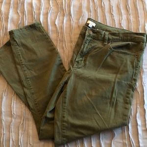 JCrew Olive Green Jeans